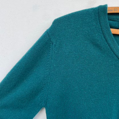 V-Neck Wool Sweater Green