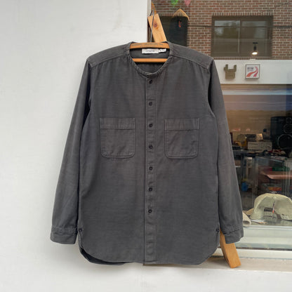 Band collar Shirt Charcoal