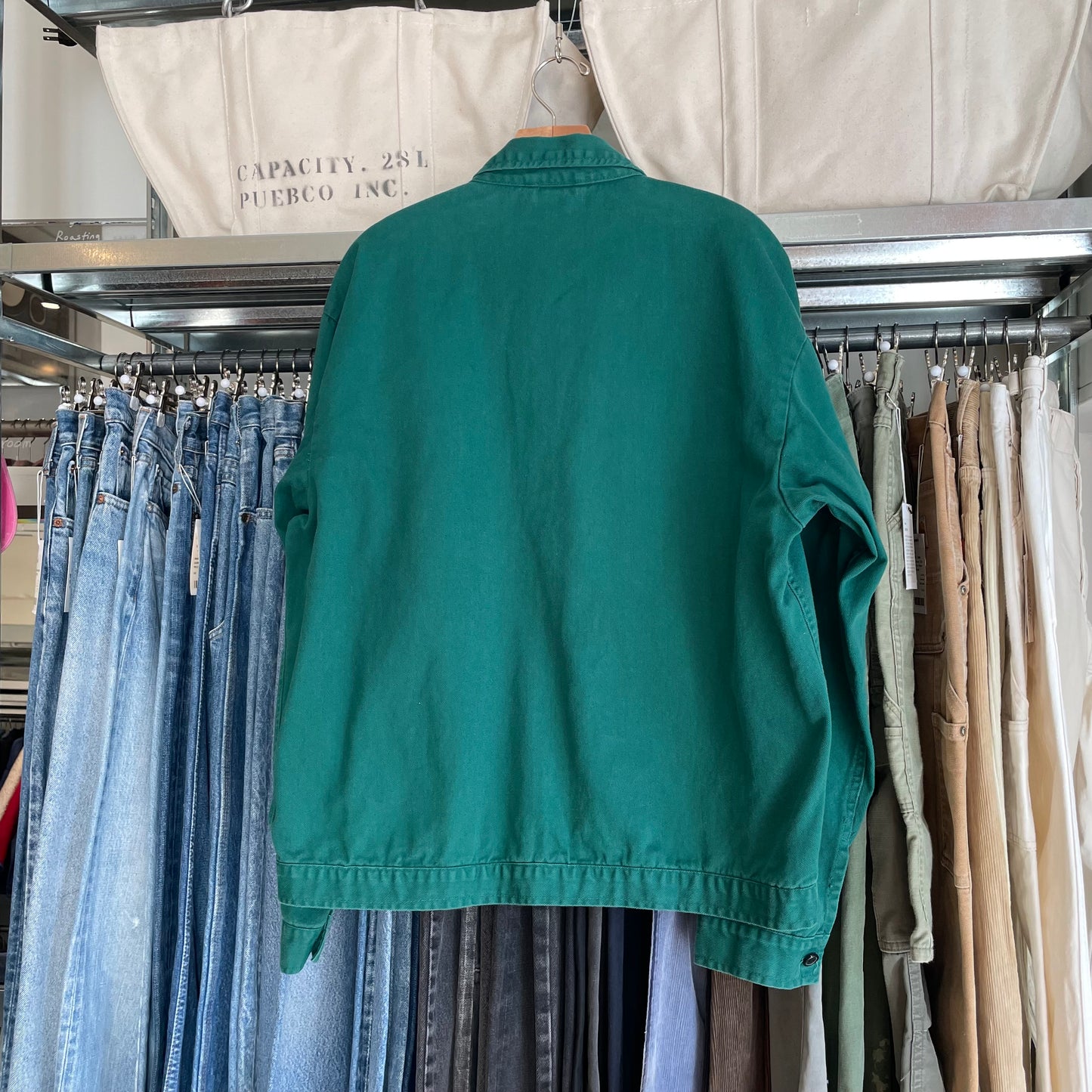 Utility Work Jacket Teal Green Faded