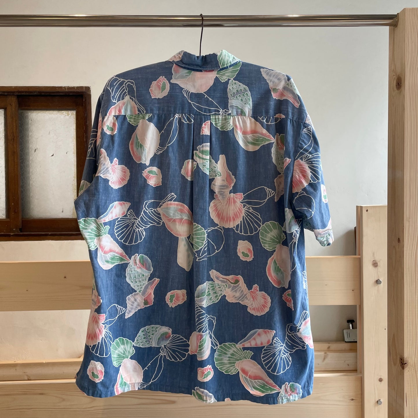 Floral Aloha Pullover Shirt Blue
