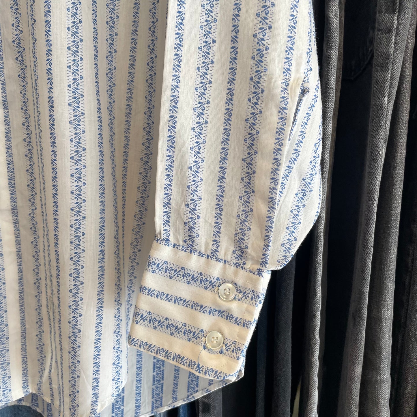 Striped Shirt White Blue