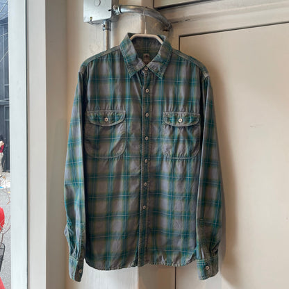Patch Pocket Check Shirt Blue