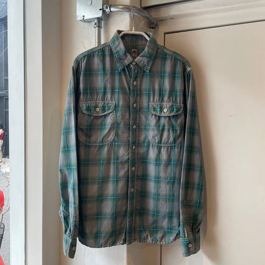 Patch Pocket Check Shirt Blue