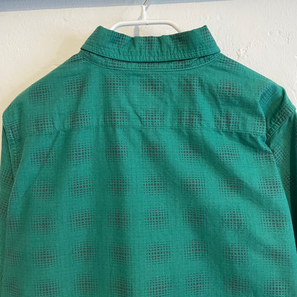 Ombre Check Cotton Shirt Green