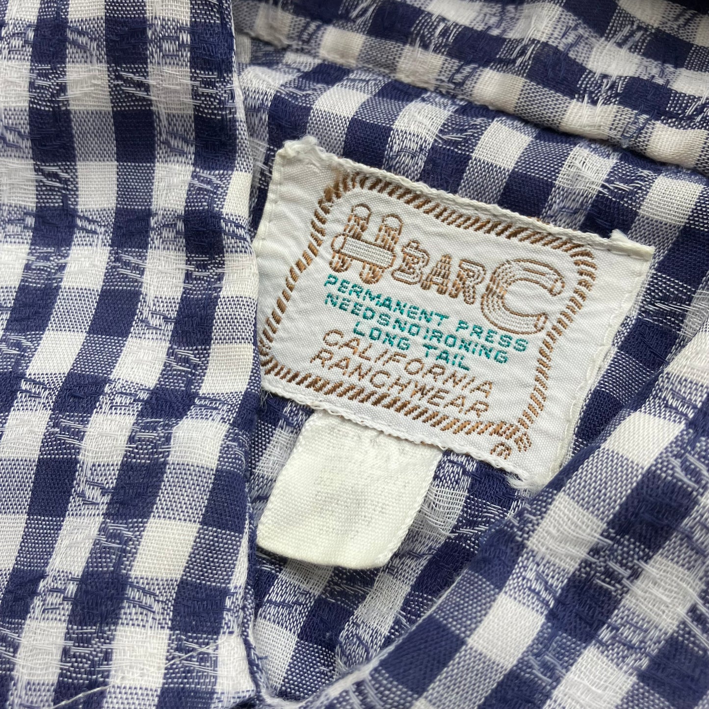 Check Western Short Sleeve Shirt Blue