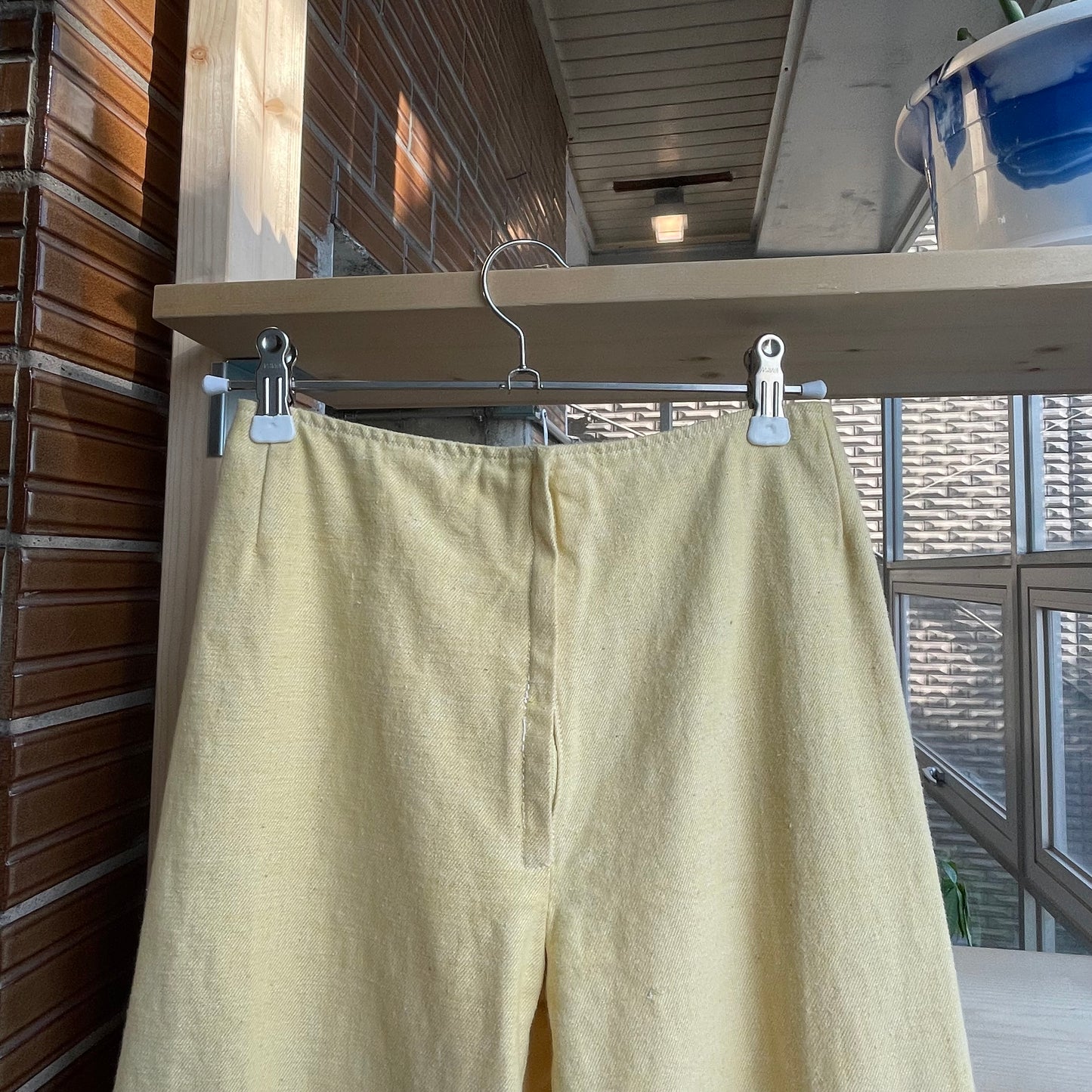 Euro Vintage Flare Pants Yellow