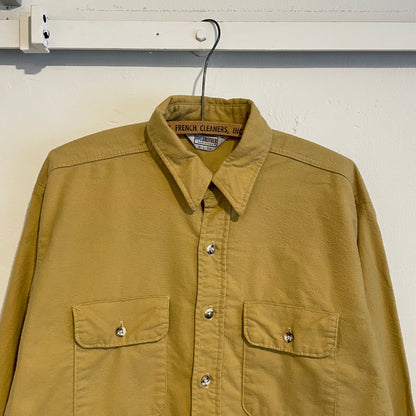 Chamois Cloth Flannel Shirt Khaki