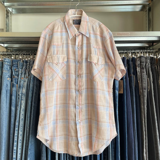 Pearl Snap Western Shirt Olive Green