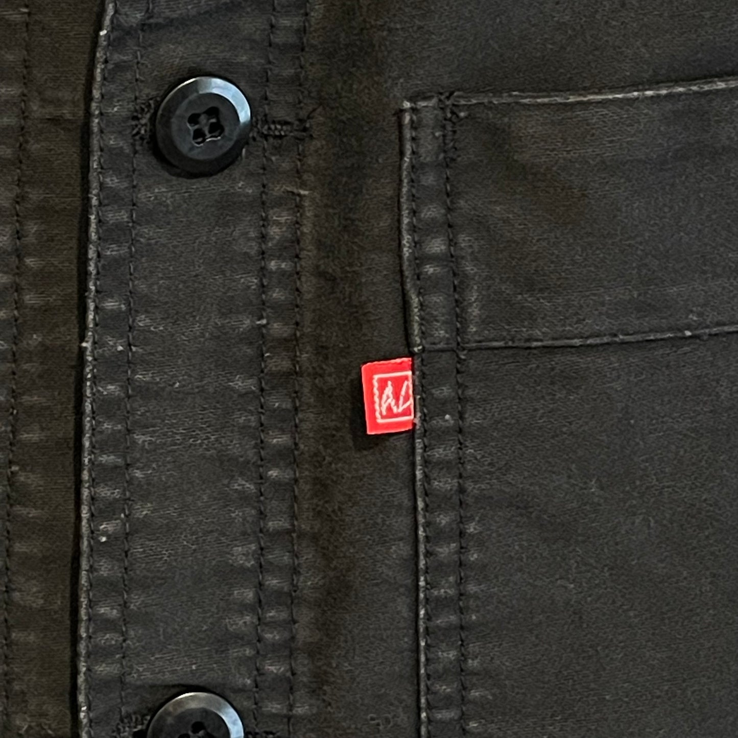 French Work Jacket Moleskin Black Washed