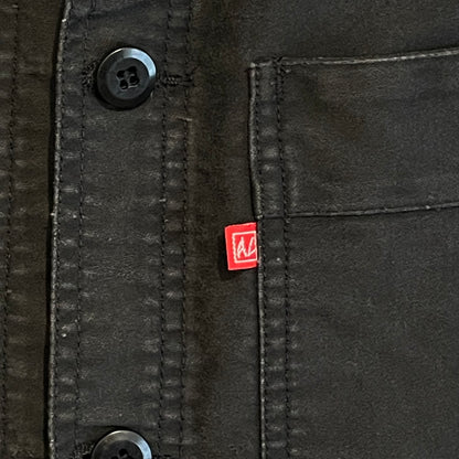 French Work Jacket Moleskin Black Washed