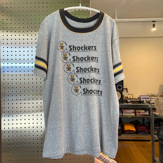 Shockers Mascot Ringer Tee Grey/Black