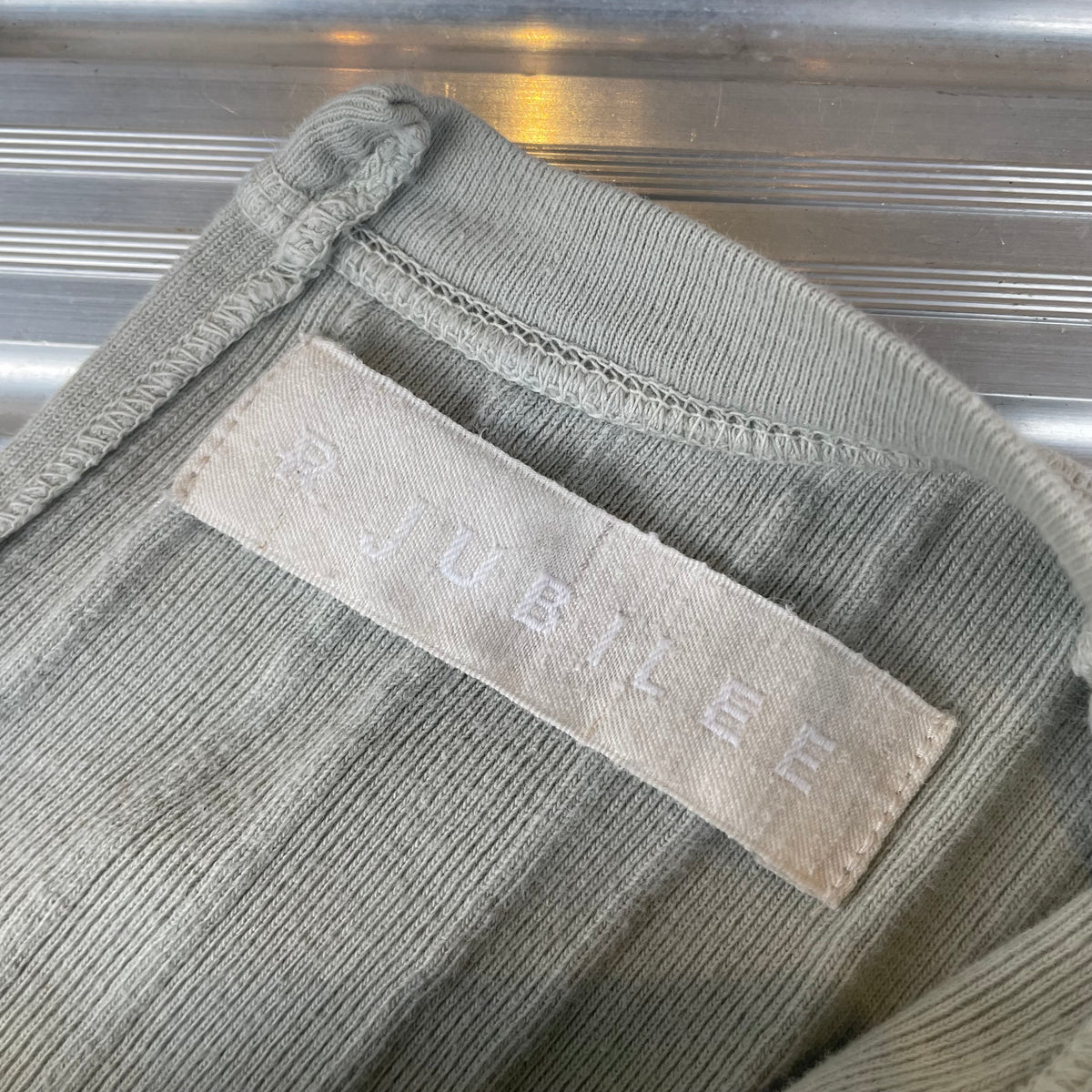 Rib Tuck T-Shirt Short Sleeve Green
