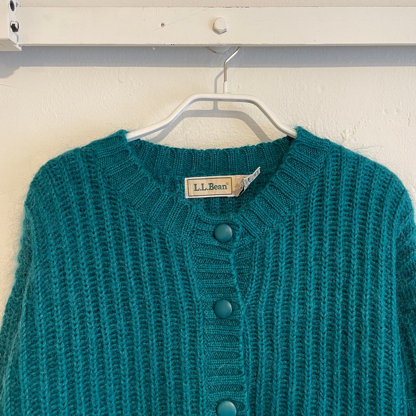 Mohair Knit Cardigan Turquois