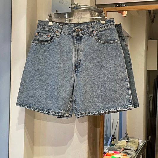 Cutoff Denim Shorts Blue