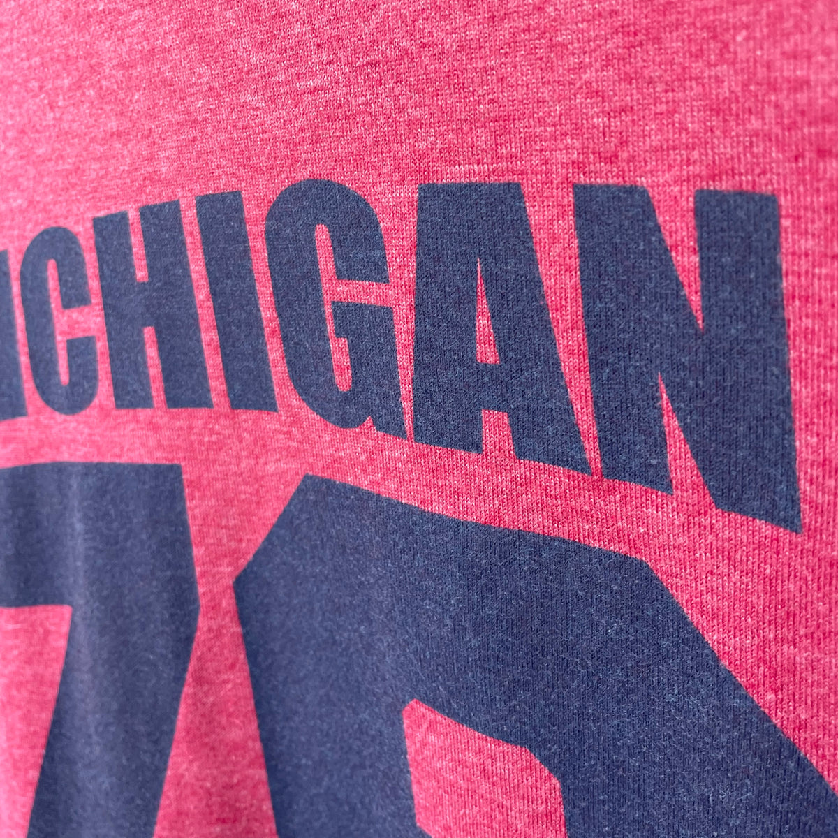 Michigan 76 Football Tee Red