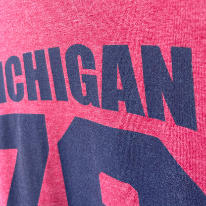 Michigan 76 Football Tee Red