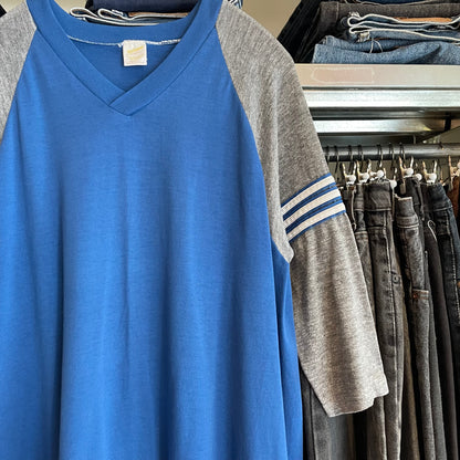 Raglan T-Shirt Blue Cotton