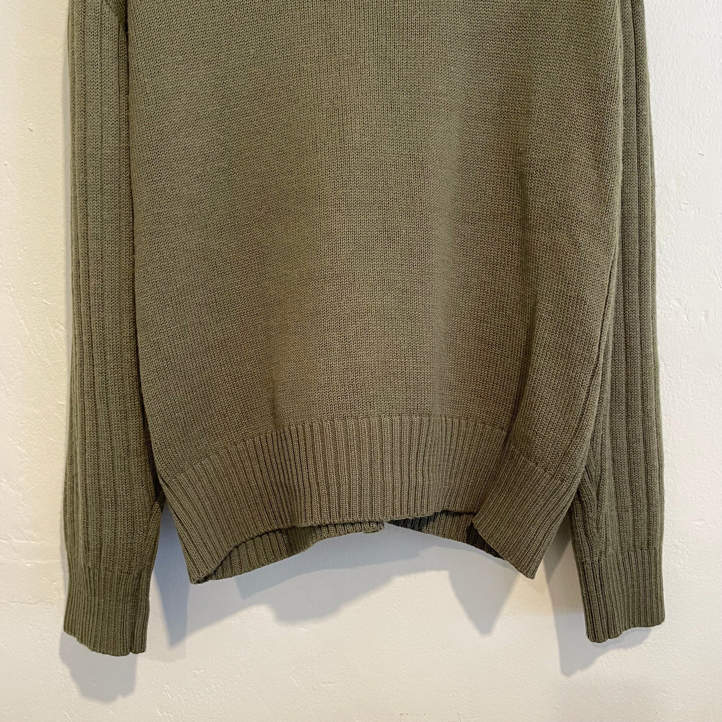 Panelled Knit Leather Zip Jacket