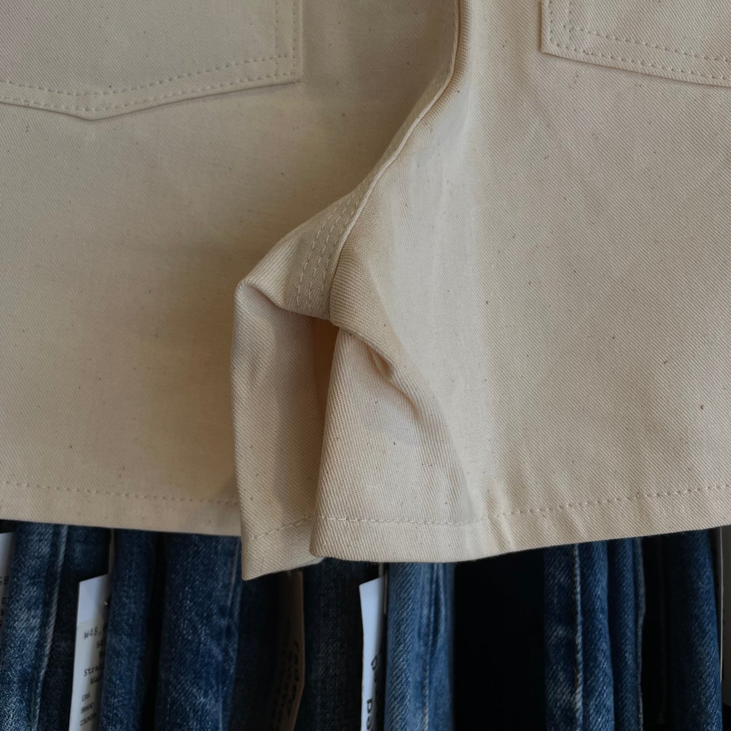 Painter Shorts White Cotton Deadstock