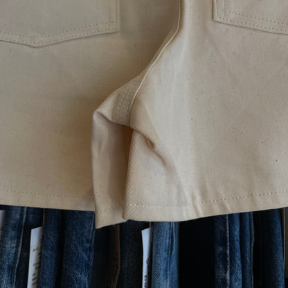 Painter Shorts White Cotton Deadstock