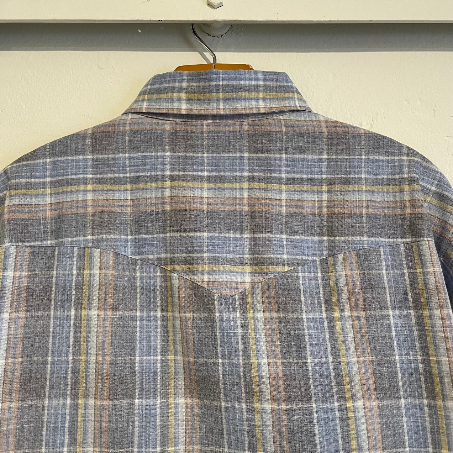 Multi Color Checked Western Shirt Grey/Blue