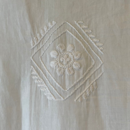 Hand Embroidered Blouse White