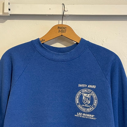 Safety Circle Logo Raglan Sweatshirt Blue