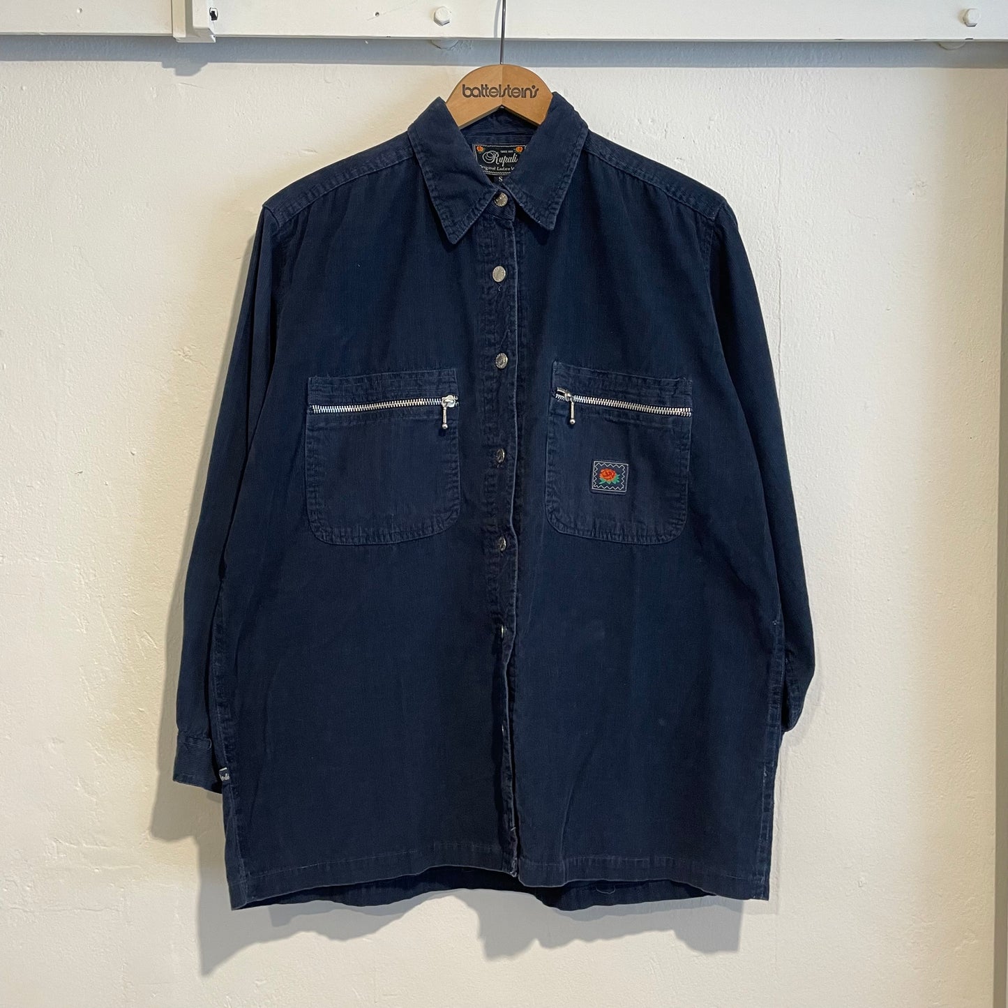 Courduroy Zip Pocket Shirt Navy