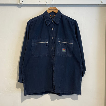 Courduroy Zip Pocket Shirt Navy