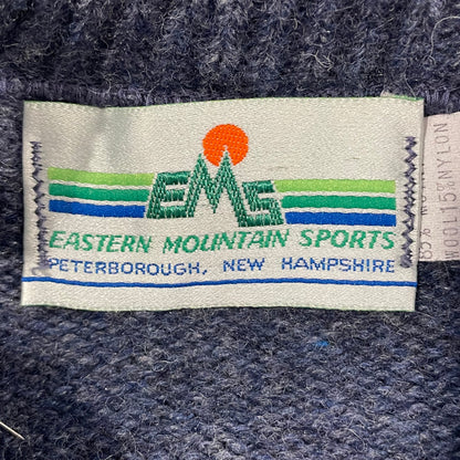 Wool Nylon Knit Sweater Blue