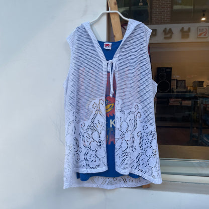 Hooded Lave Vest Blue