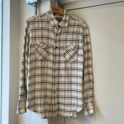 Plaid Flannel Shirt White
