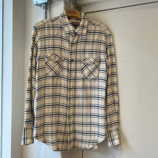 Plaid Flannel Shirt White