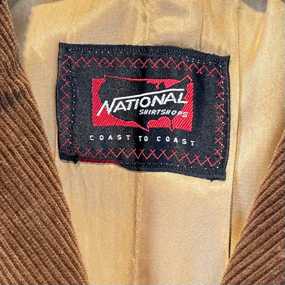 Corduroy Belt Coat Brown