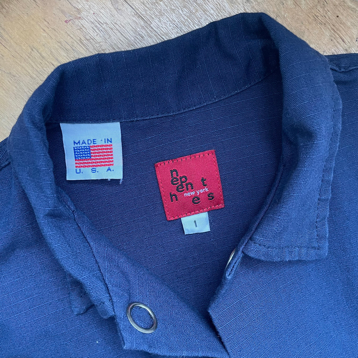 Patch Pocket Shirt Jacket Navy