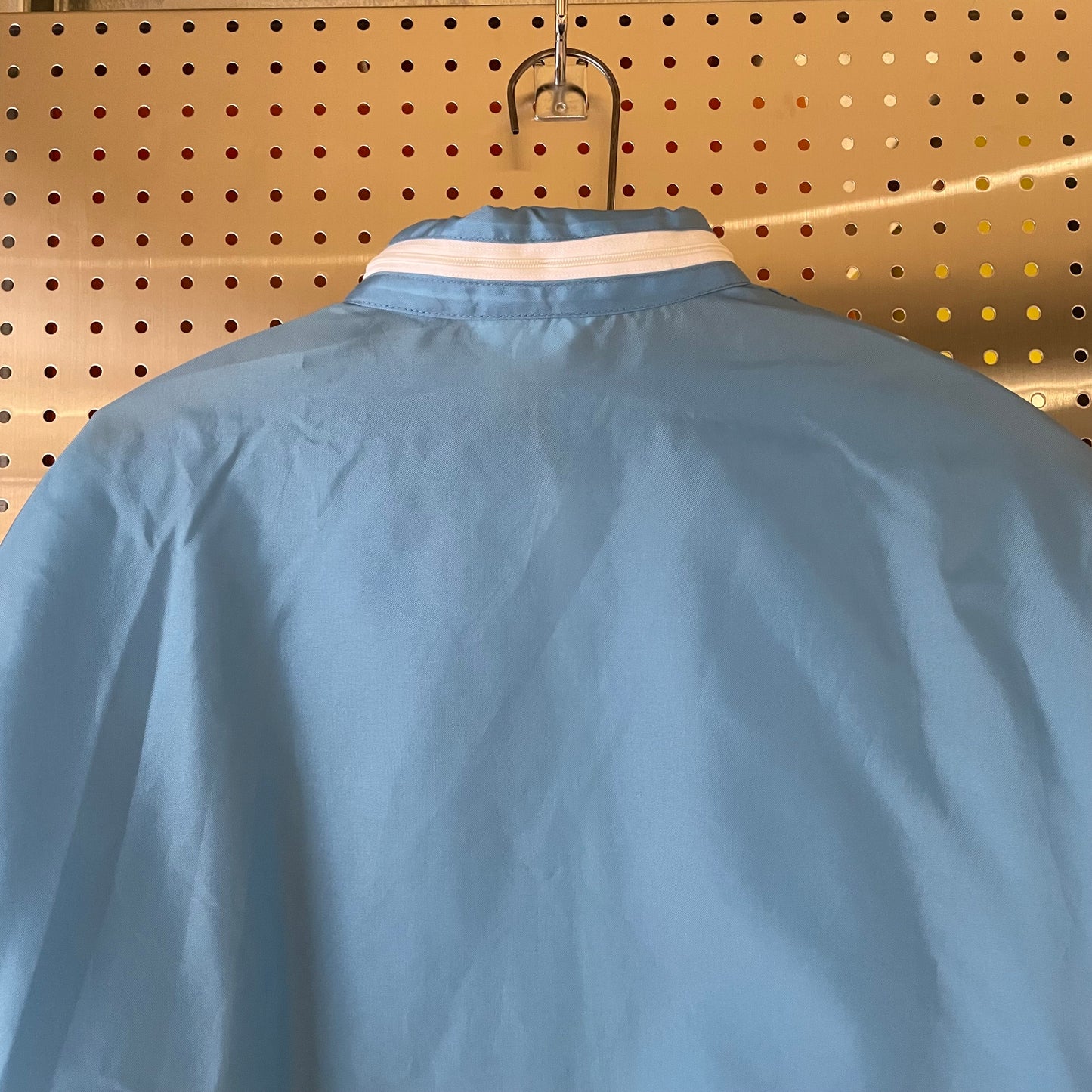 Contrast Zip Jacket Blue Nylon