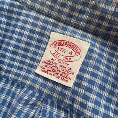 Button-Down Gingham Shirt Blue