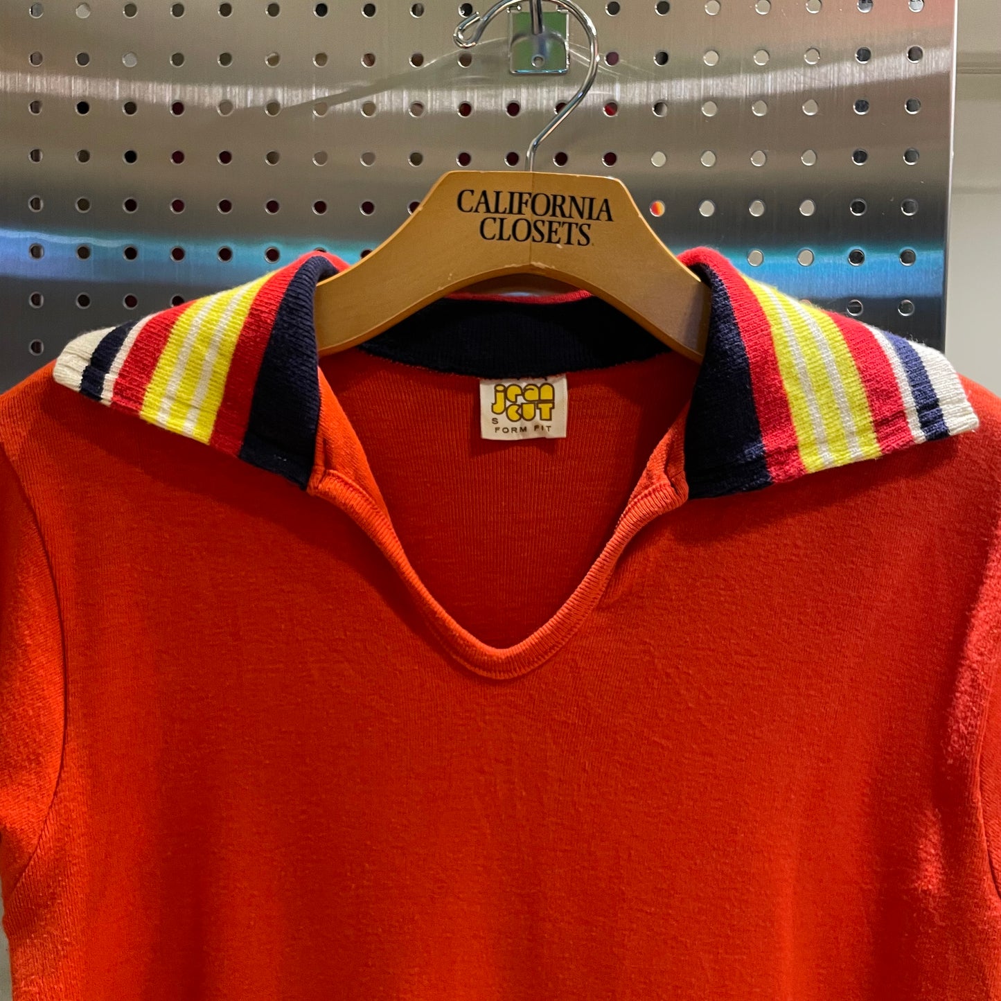 Knit Polo Shirt Red