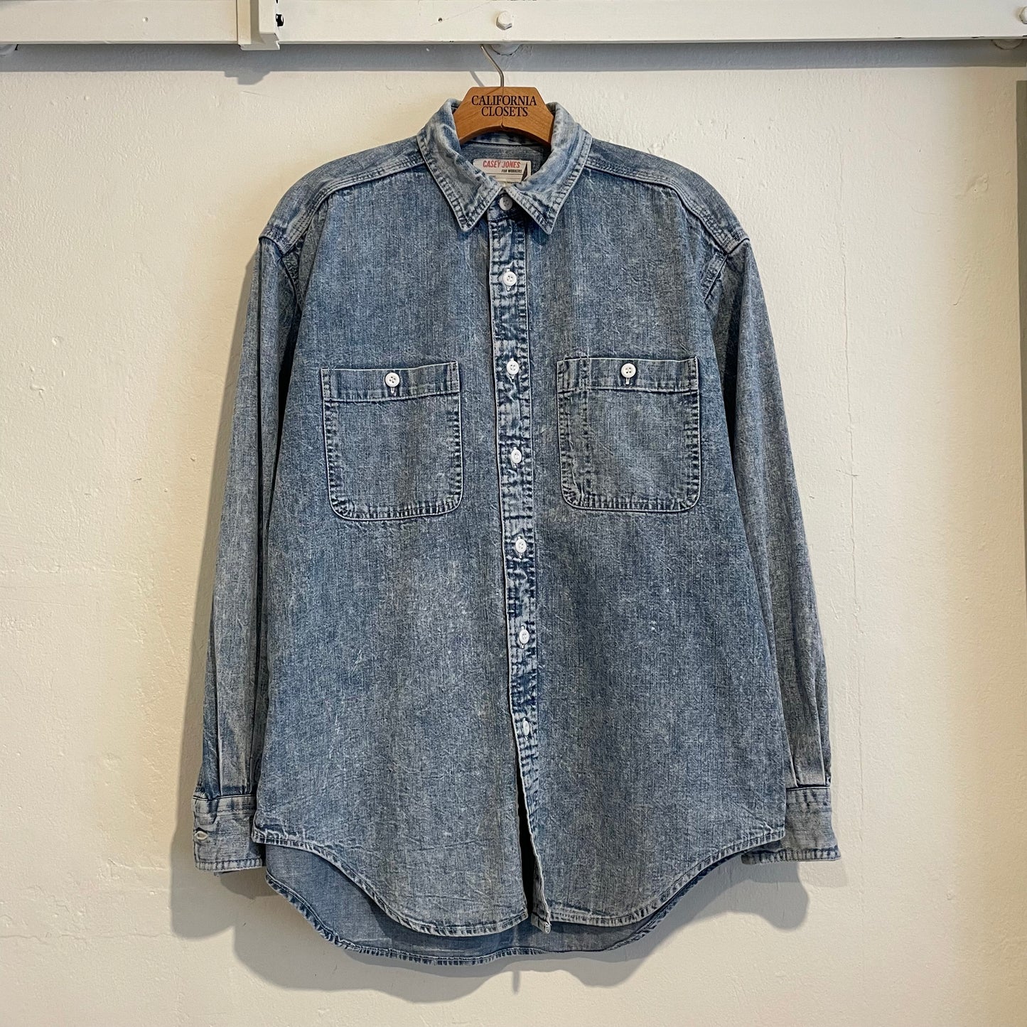 Vintage Denim Shirt Faded Blue