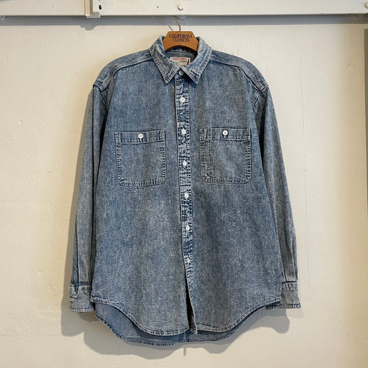 Vintage Denim Shirt Faded Blue