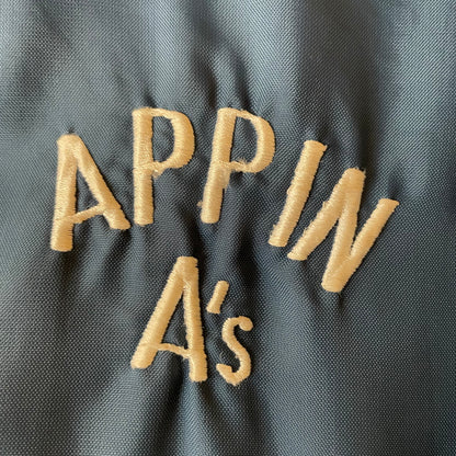 Snap Varsity Jacket Navy Nylon