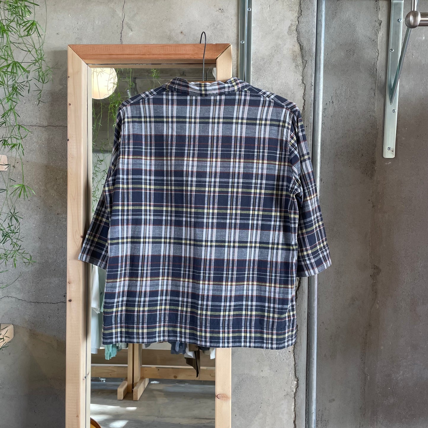 Check Shirt Three Quarter Sleeve