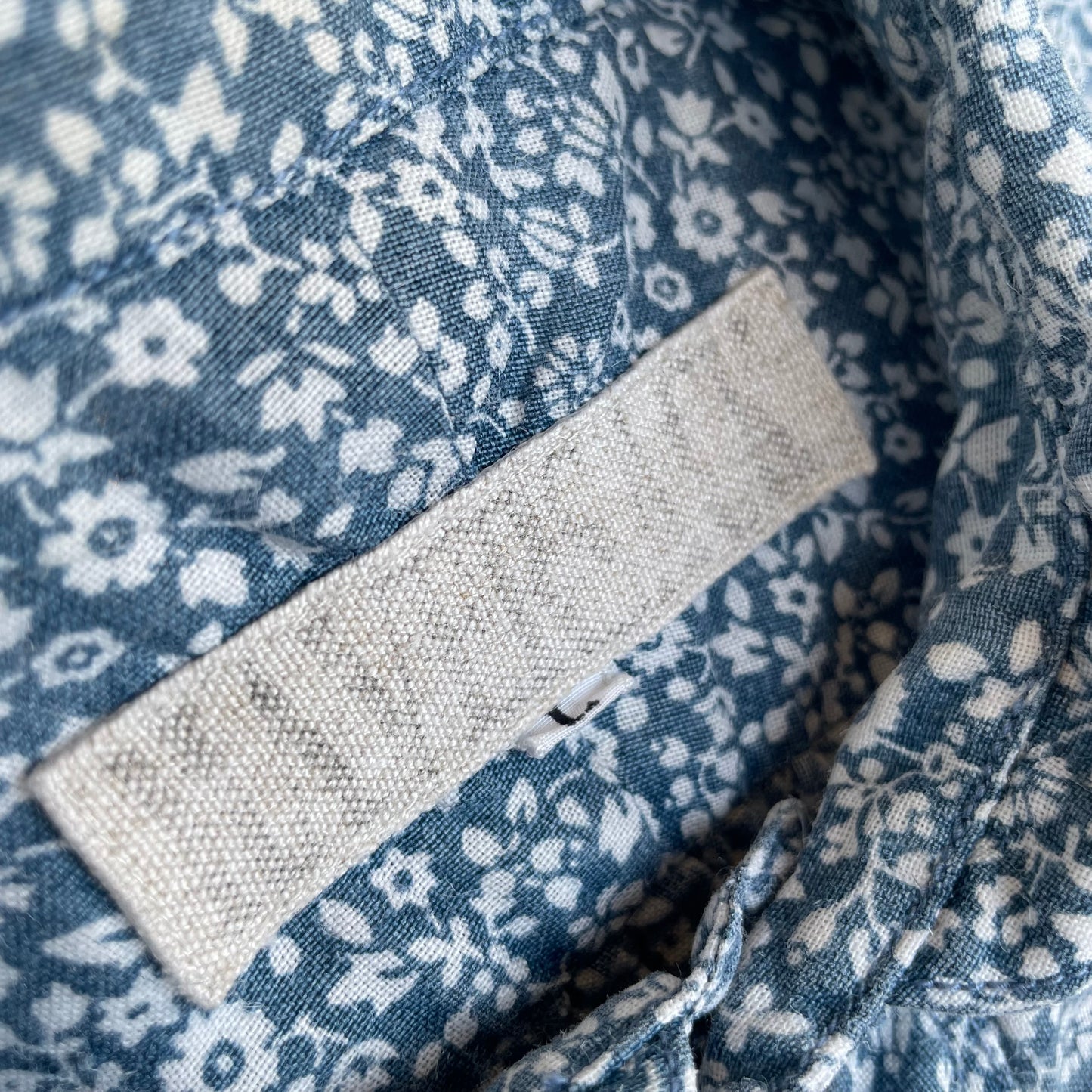 Small Floral Shirt Short Sleeve Blue