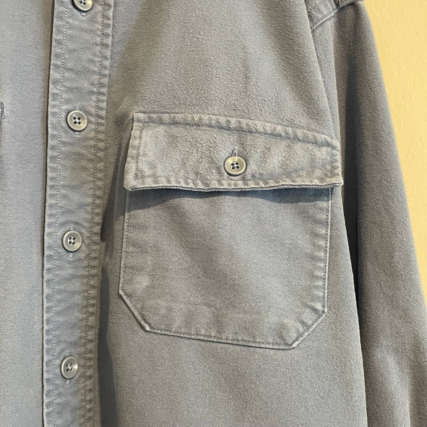 Chamois Cloth Shirt Bluegrey