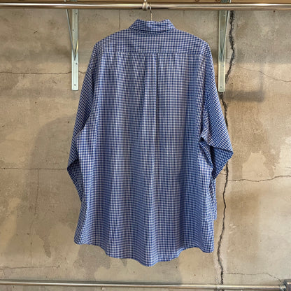 Button-Down Gingham Shirt Blue