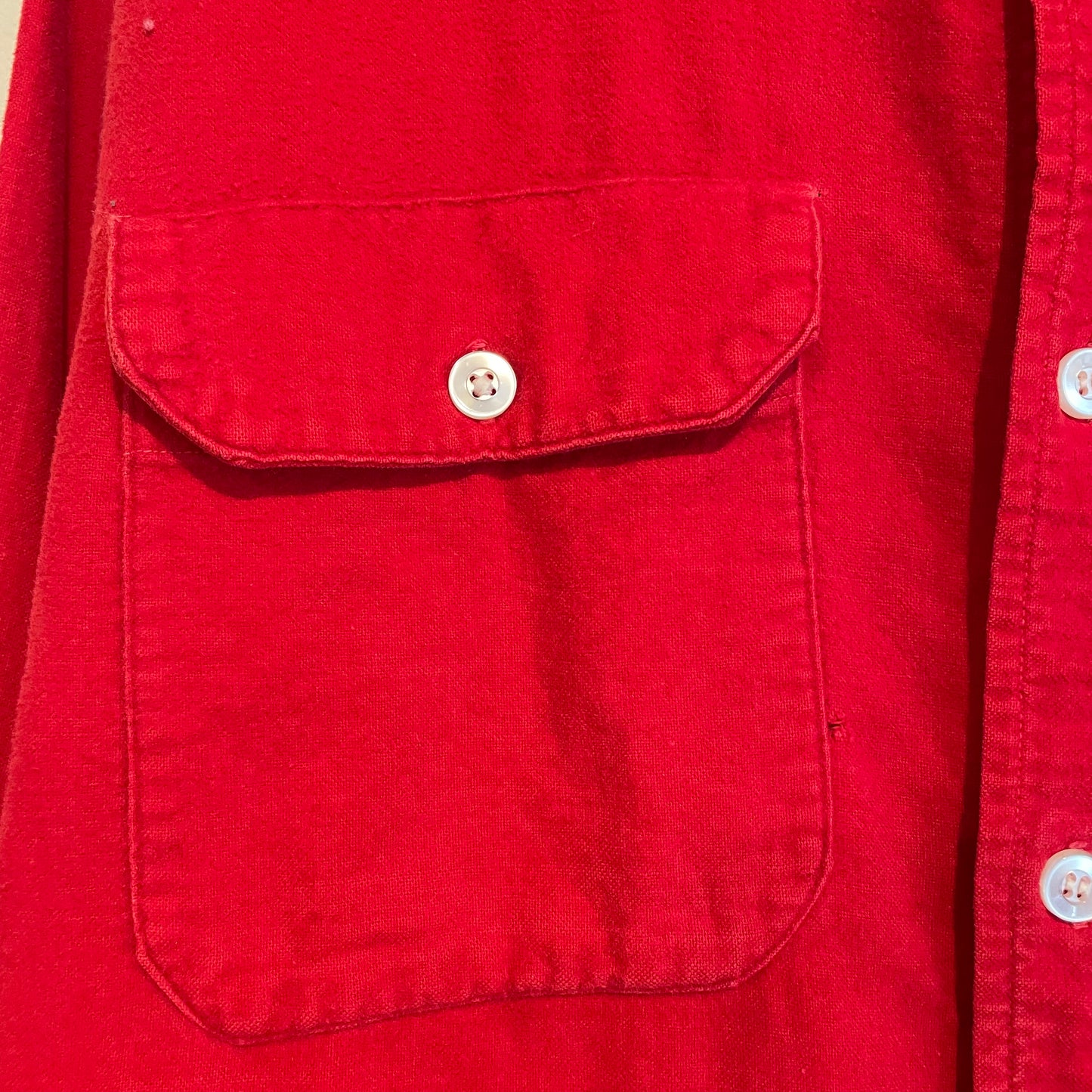 Red Chamois Cotton Flannel Shirt