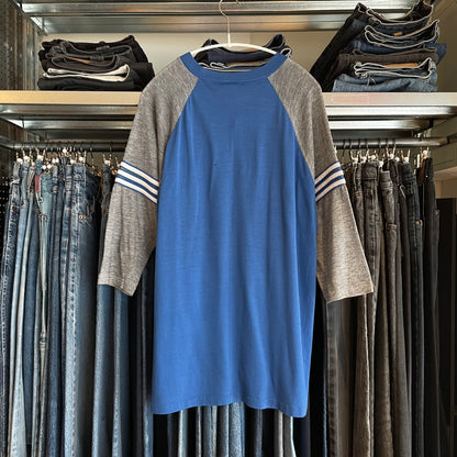 Raglan T-Shirt Blue Cotton