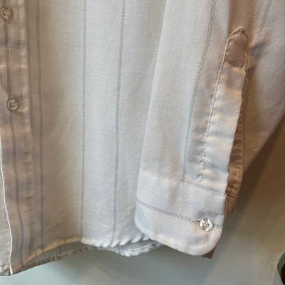 Button Down Stripe Shirt White