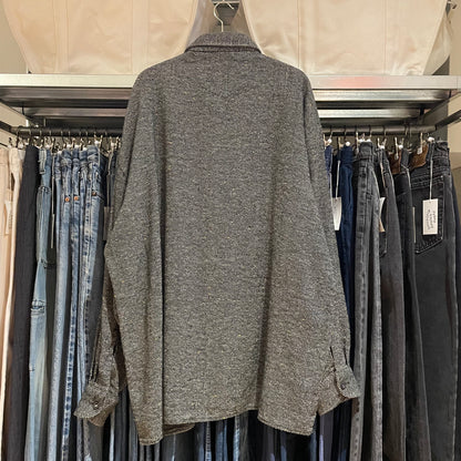 Textured Wool Shirt Jacket Gray