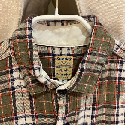 Green Red Plaid Flannel Shirt